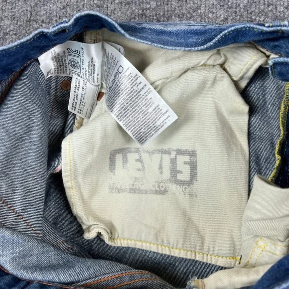 Levis LVC 701 Jeans Womens 30 (29x32 Actual) Blue Denim Big E Selvedge 50s - Picture 6 of 16